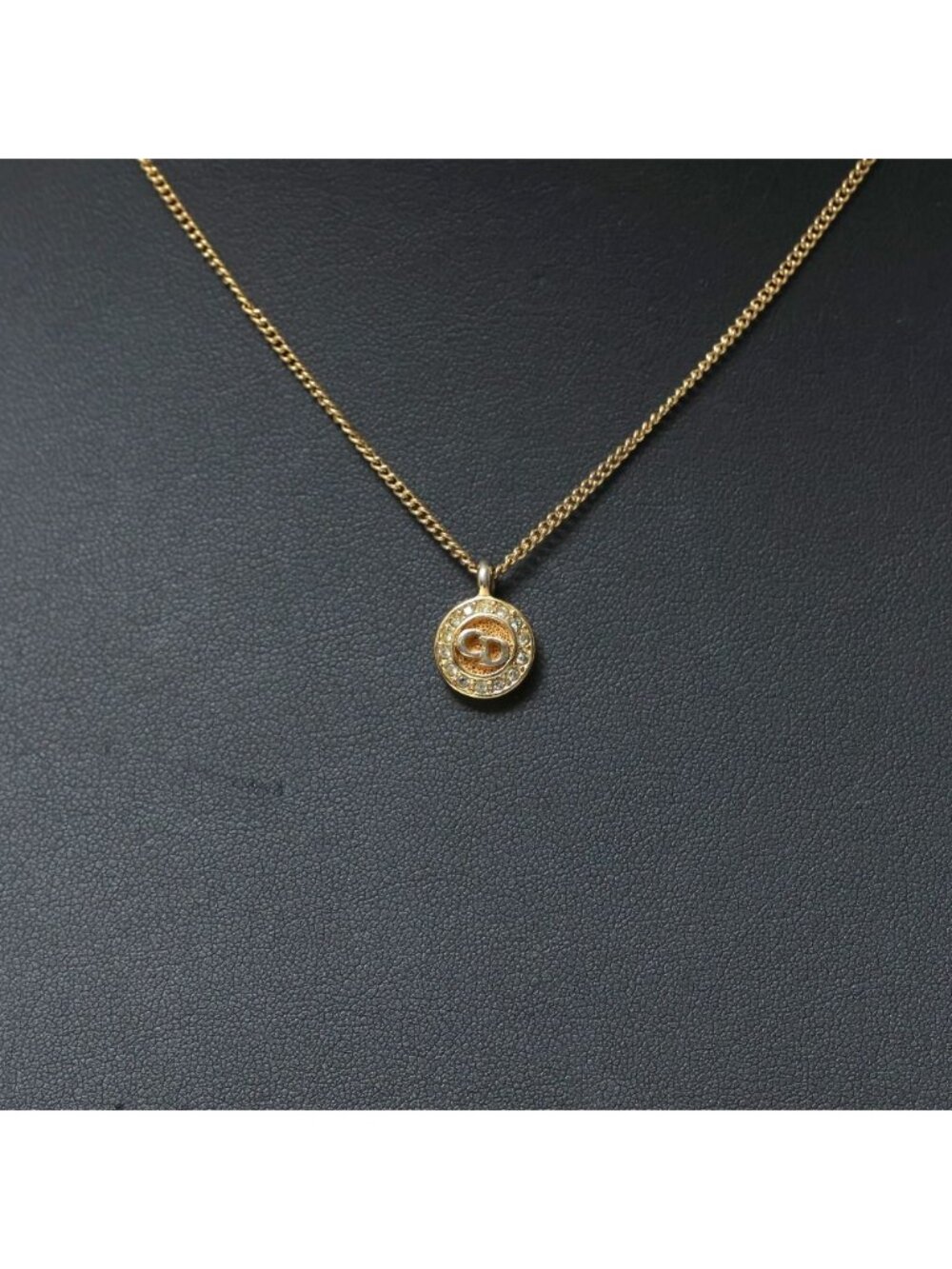Dior Necklace Rhinestone CD Logo